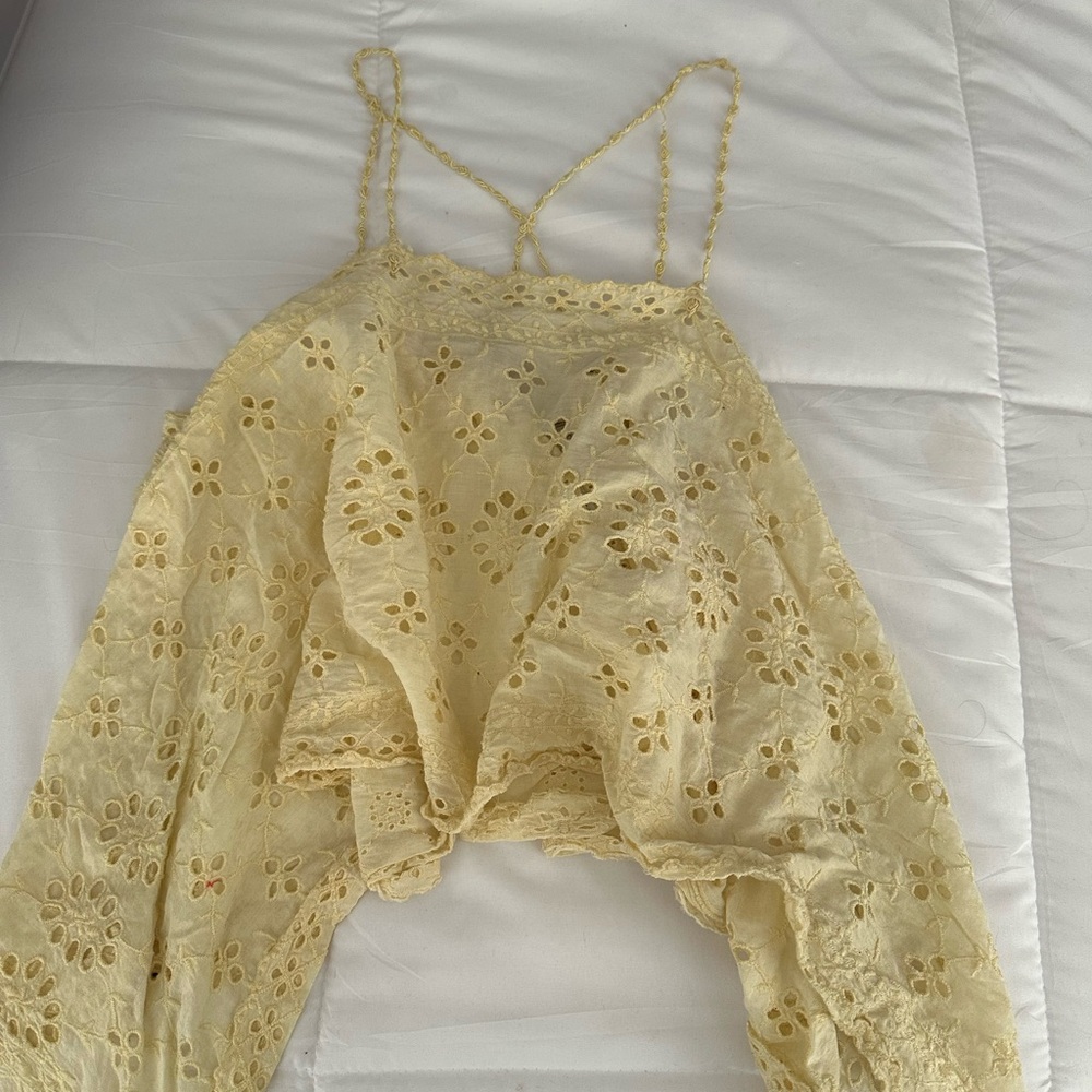 ☀️ Free People New Romantics Wildflower Eyelet Cami - Picture 6 of 6